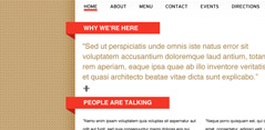 Red+White website design