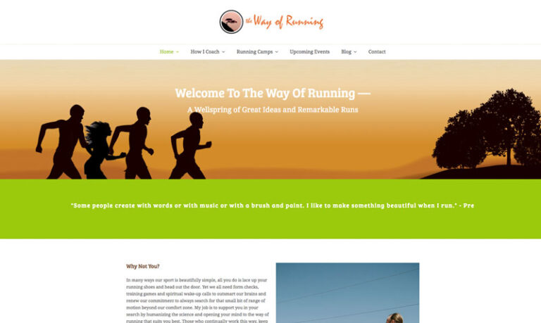 The Way of Running - Website preview